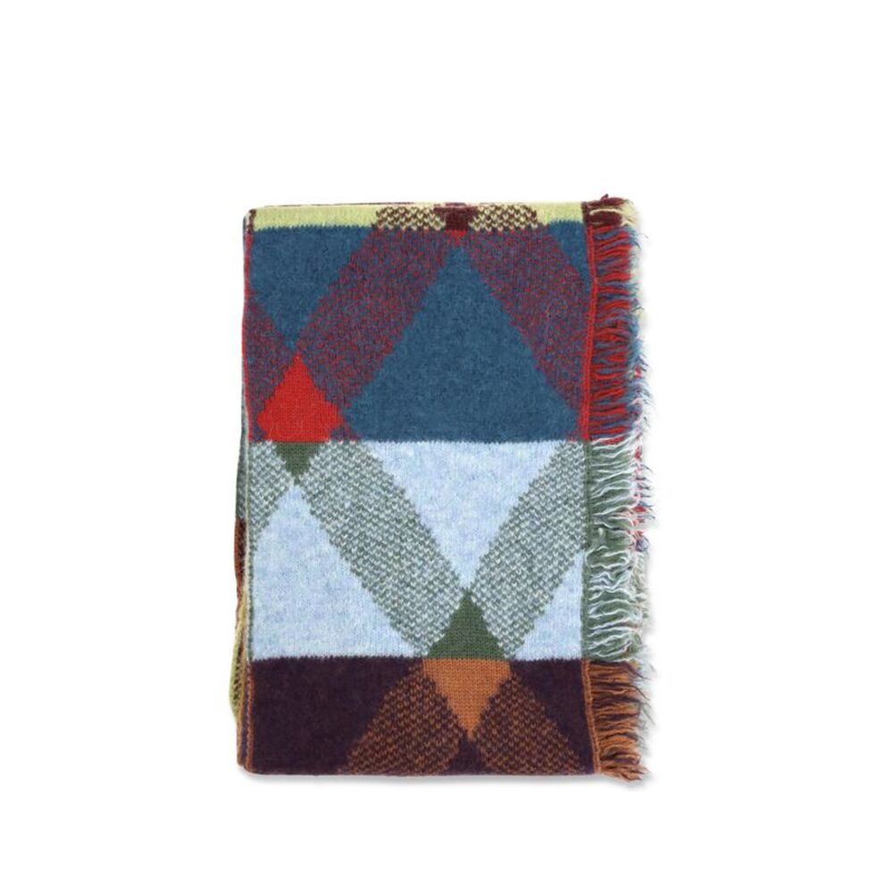 Dries Van Noten Men Mixed Print Fringed Scarf